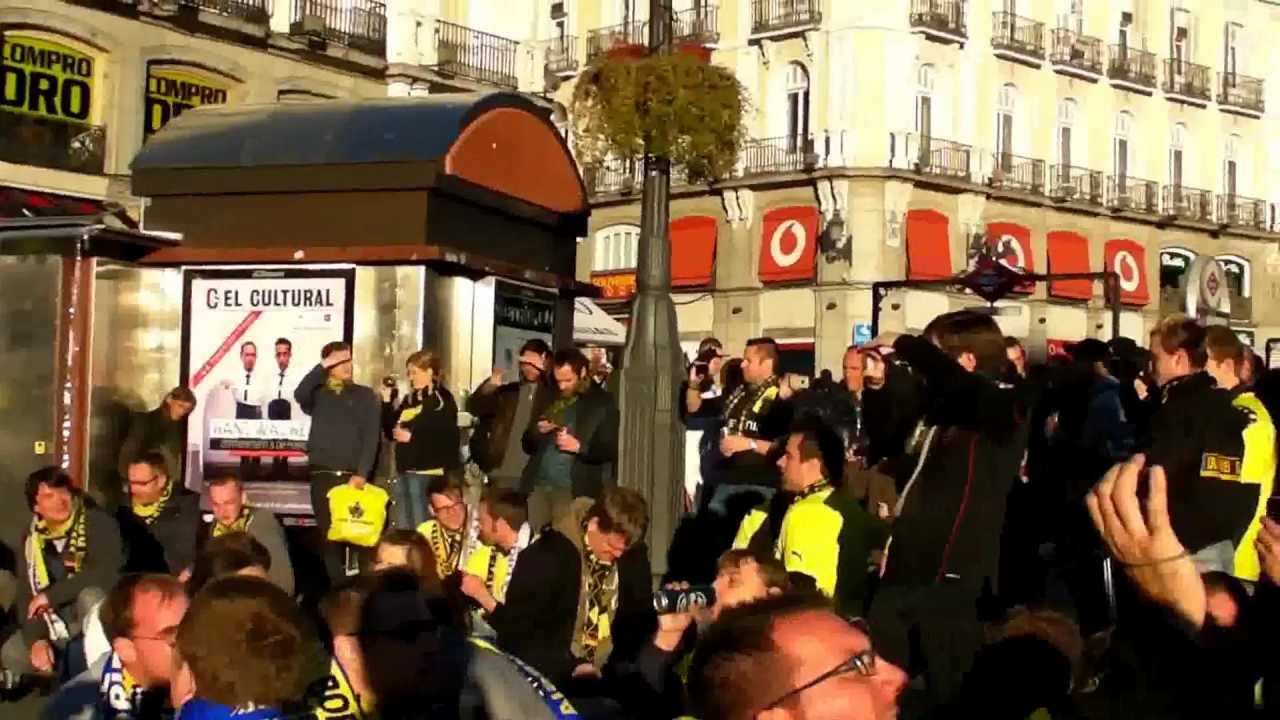 BVB Fans machen Stimmung in Madrid - Borussia Dortmund ...