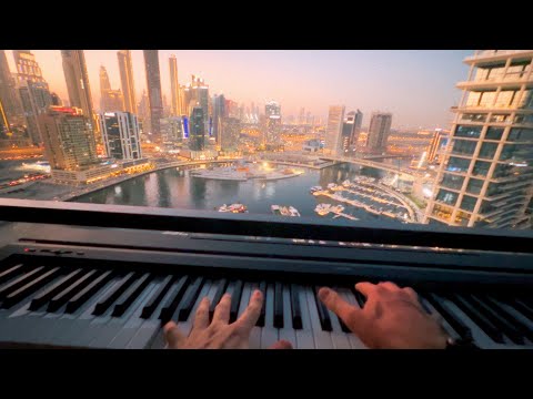 JVKE - GOLDEN HOUR at golden hour in DUBAI 🌇 (POV Piano Arrangement)