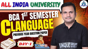 C Language 2025 Exam | Previous Year Paper Solution | All India University | By-Nitin Sir | Day-1
