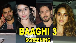 Baaghi 3 Screening Tiger Shroff, Disha Patani, Shraddha Kapoor, Varun, Riteish, Tara, Kapil