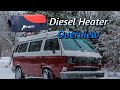 Testing My Diesel Heater In A Snow Storm 