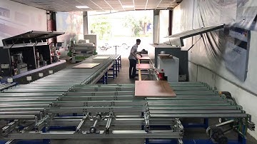 BĂNG TẢI CON LĂN CHUYỂN HƯỚNG ĐƯA PHÔI TỰ ĐỘNG CHO MÁY DÁN CẠNH