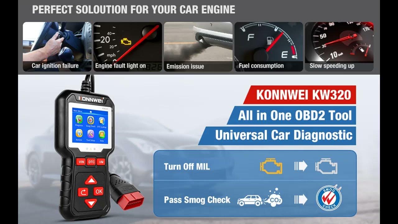 Konnwei KW320 CAN OBD2 EOBD Car Scanner Car OBD II Diagnostic Tool