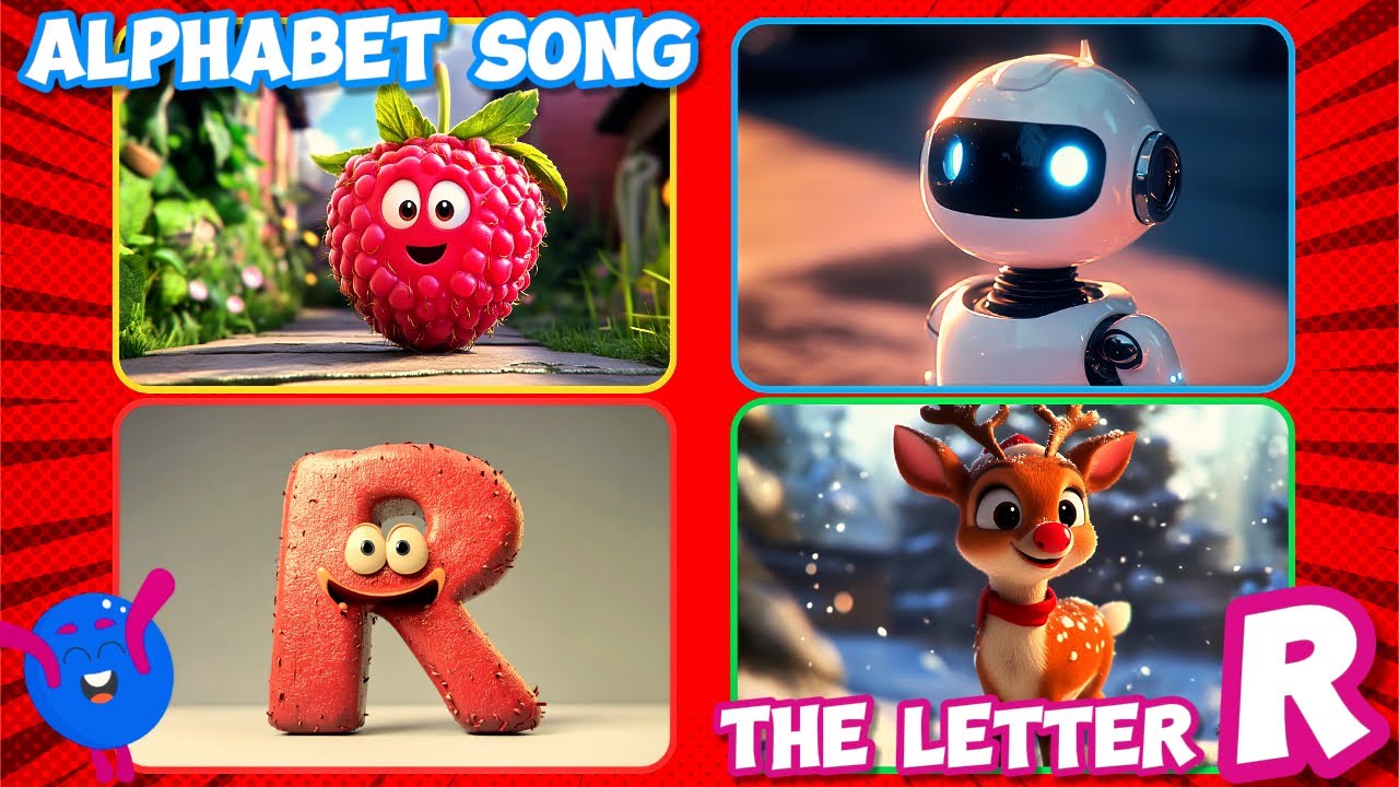 Letter R Song for Kids - Learn with Rabbit, Rainbow & Rhino 🐰🌈 #ABCSong ...