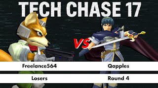 Tech Chase 17 Losers R4: Qapples (Marth) Vs. Freelance564 (Fox)
