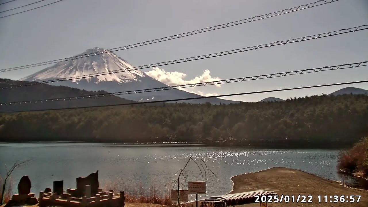テスト配信【LIVE】西湖からの「富士山ライブカメラ」　