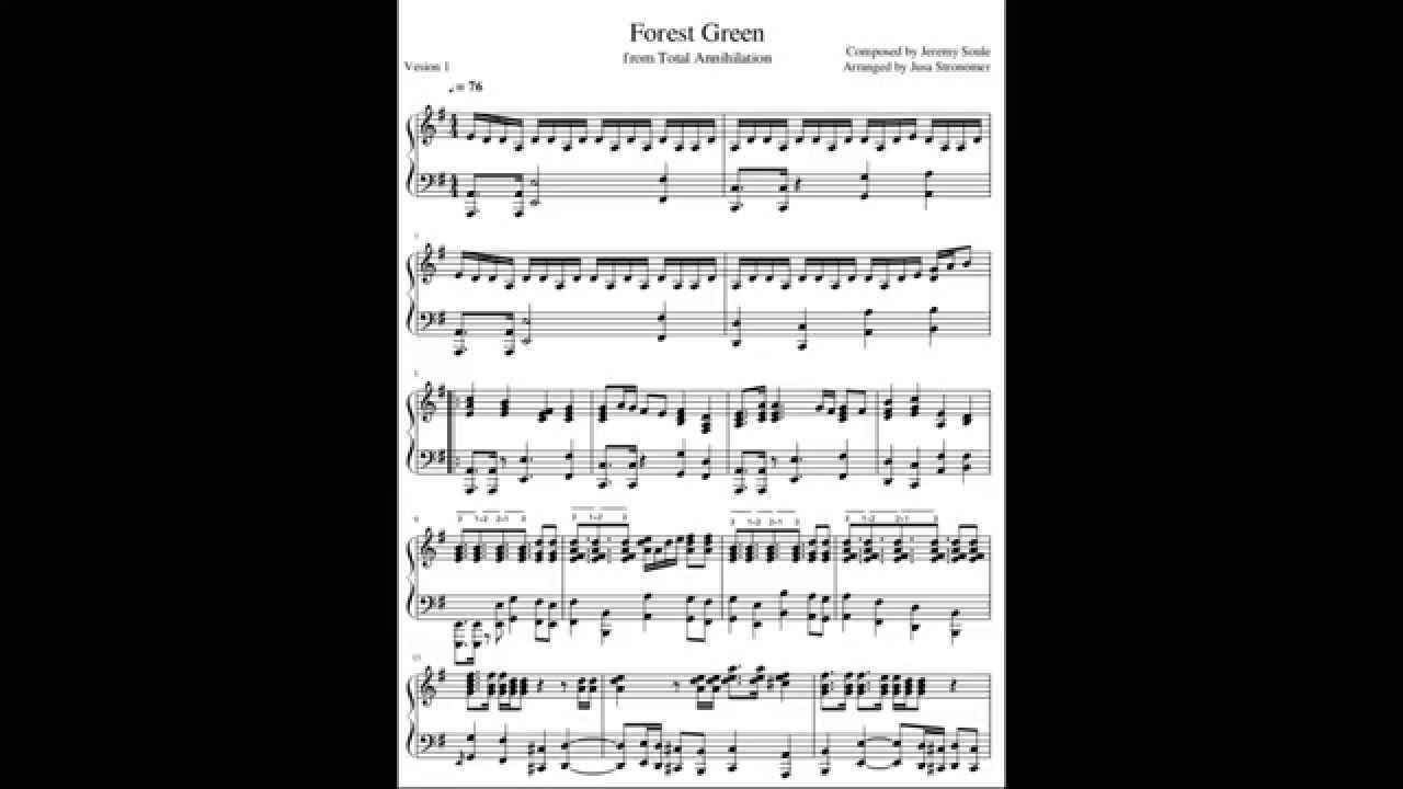 ta smp forest green youtube total sheet music