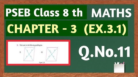 PSEB Class 8 maths Chapter 3 Exercise 3.1 q.no. 11 ll Pseb Class 8 maths