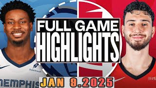 Memphis Grizzlies Vs Houston RocketsFull Game Highlights Jan 09,2025 NBA Season 2024-25