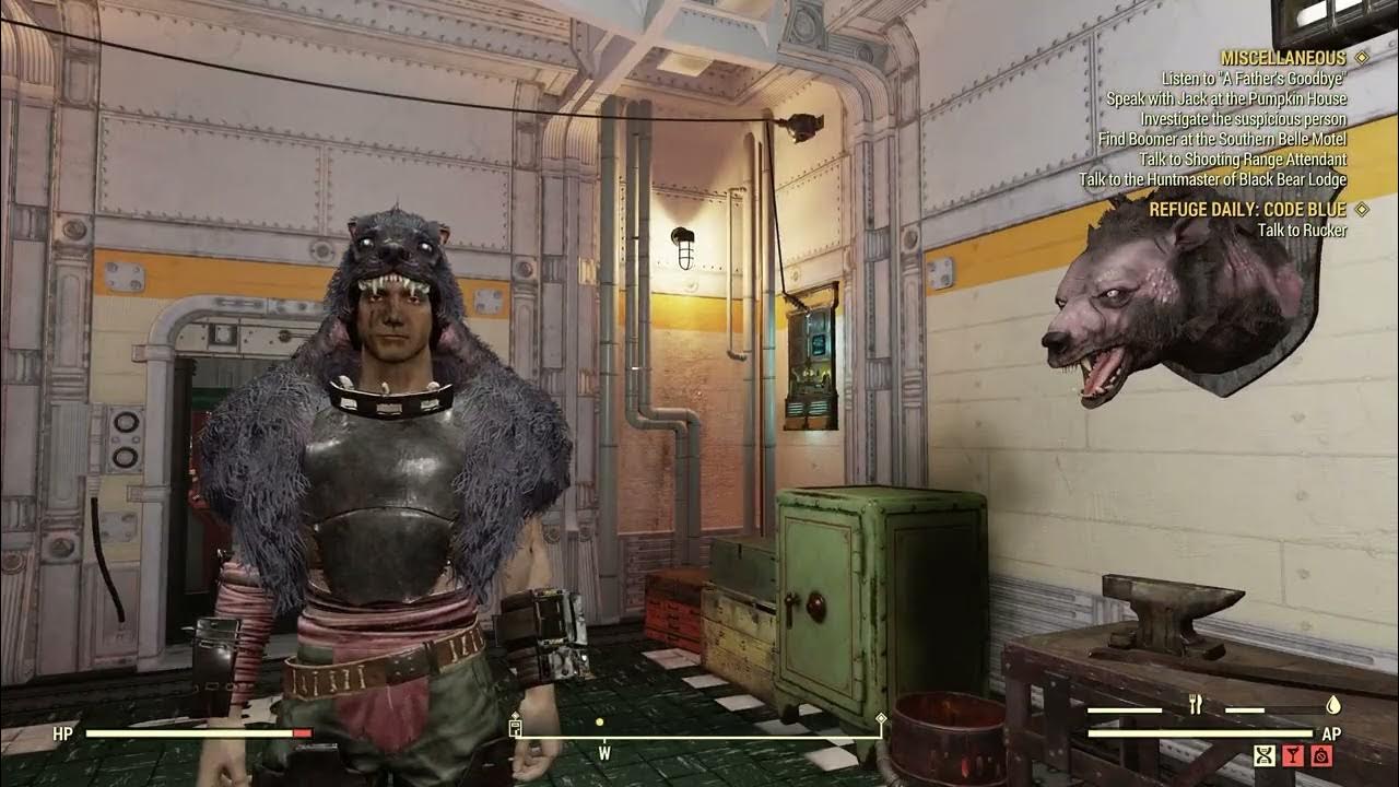 Fallout 76 Blue Devil Pelt Hood First Look Review YouTube