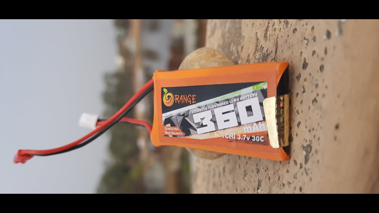 Unboxing of 3.7v  360mah orange lipo battery
