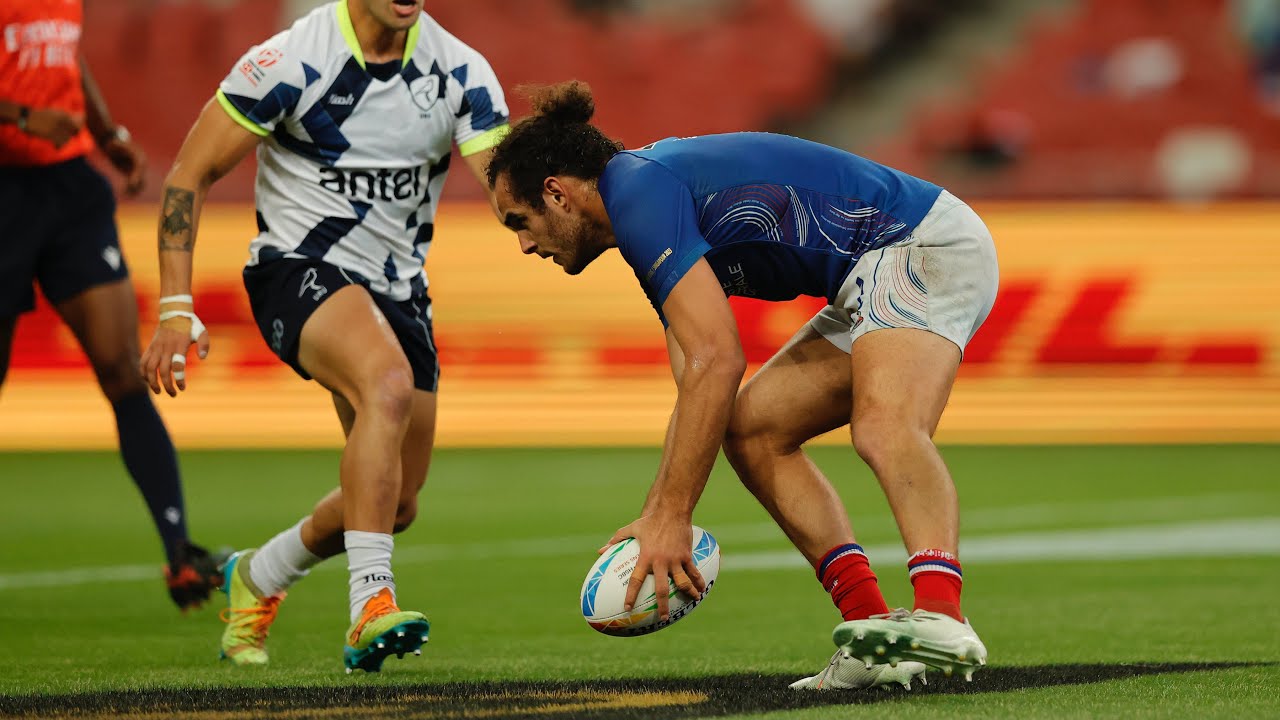Circuit mondial de rugby à 7 : Les essais de France 7 masculin à Singapour