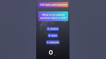 CSS Quiz 4 of 1000 | Cascading Style Sheets Quiz and Answers | Web Development Skills