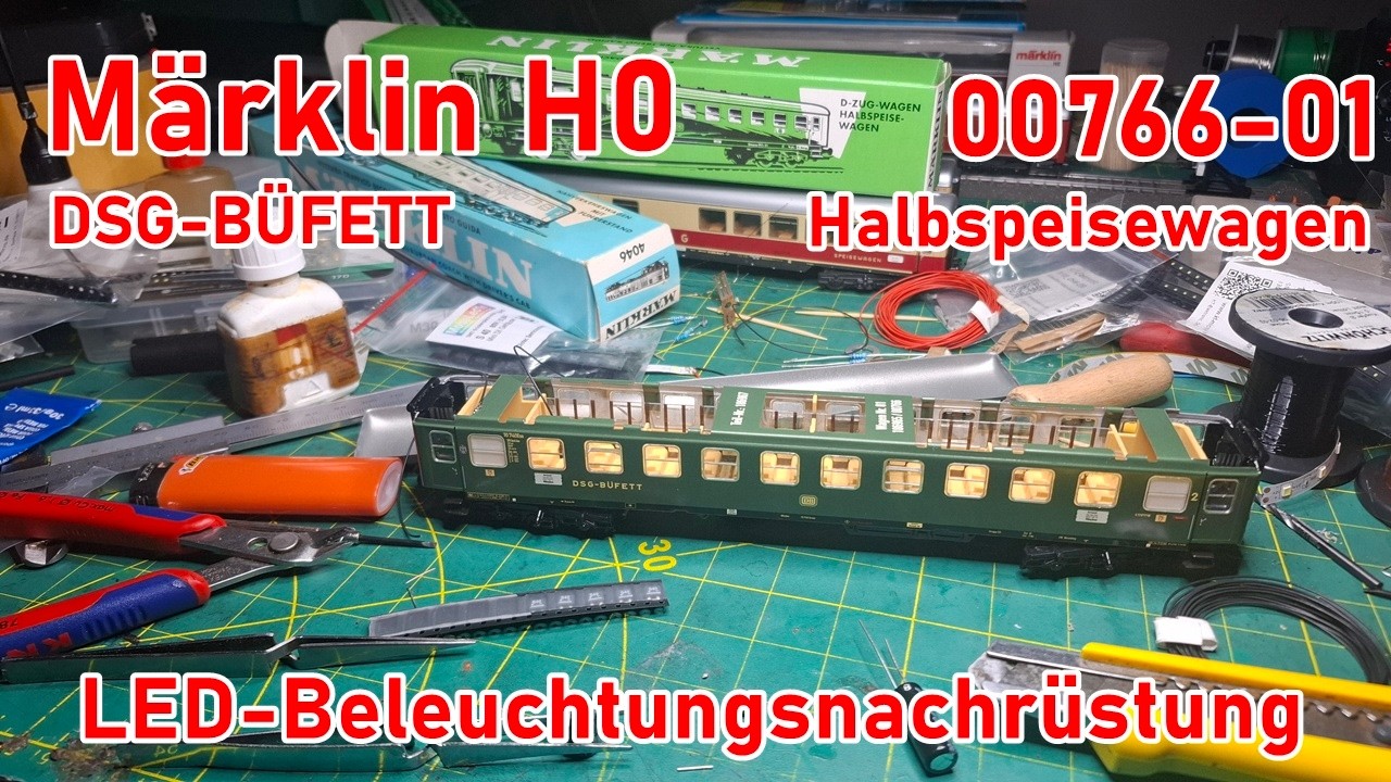 Märklin H0 | Märklin 00766-1 | Halbspeisewagen LED-Beleuchtung