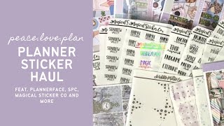 PLANNER STICKER HAUL | feat. Plannerface #ad, Scribble Prints Co and more