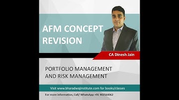 Portfolio Management and Risk Management - CA/CMA Final - Detailed Concept Revision - (Full English)