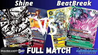 ShineGreymon Ruin Mode Turbo VS Glowing Dawn BeatBreak | Digimon Card Game | BT25 Dual Revolution