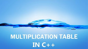 How To Create Multiplication Table In C++