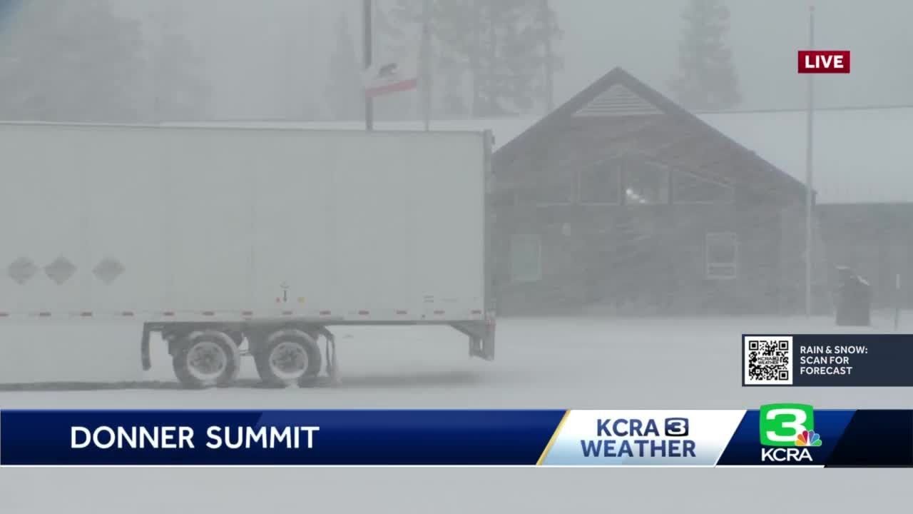 Rain and snow hits Northern California: 4 p.m. update - YouTube