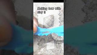 making bow with clay 🎀💗 #bow #clay #fun #forkid #subscribe
