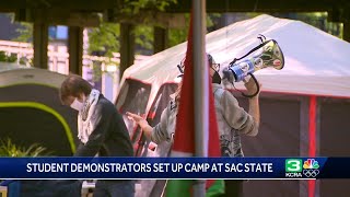 College protests against war in Gaza | Students set up camp at Sacramento State after arrests at ...