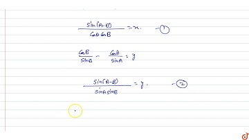 If `tan A-tan B = x, cot B-cot A =y`  prove that `cot (A-B)=1/x+1/y`