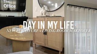 LIVING ROOM MAKEOVER: assembling new furniture (coffee table, tv stand) + home refresh updates