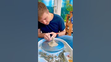 Making chess pieces out of clay 👆♟️ #pottery #clay #ceramic #craft