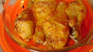 Куриные голени запеченные в духовке с майонезом, чесноком и специями Куриные голени запеченные в духовке с майонезом, чесноком и специями
