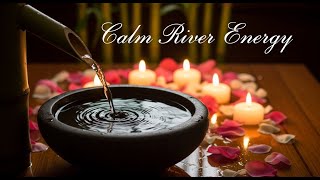 Calming Zen Candle Stream Bamboo Fountain and Candle Glow for Healing Sleep Meditation and Calm