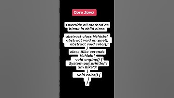 "Overriding Abstract Methods with Blank Implementations in Java | Core Java Tutorial"