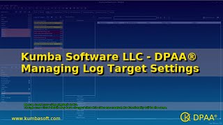 DPAA® - Managing Log Target Settings