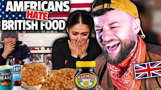 BRITISH GUY Reacts to AMERICAN STUDENTS eating BRITISH Comfort Foods..