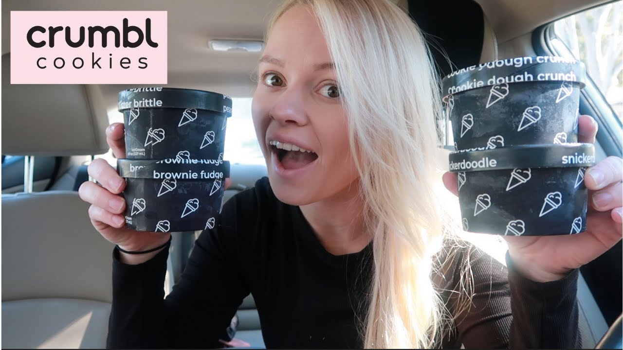 Trying CRUMBL Ice Cream for the first Time Snickerdoodle, Cookie