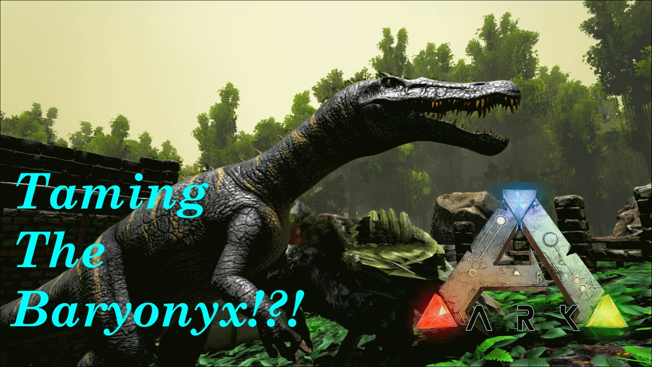  Taming And Testing The Baryonyx MadHat Plays ARK Solo PVP E5 YouTube