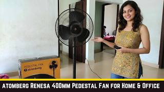 Atomberg Renesa 400mm Pedestal Fan Review Silent BLDC Fan | Remote + 6 Speed Fan, Timer, Sleep.