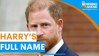 Prince Harry reveals full name on podcast | The Morning Show Guide