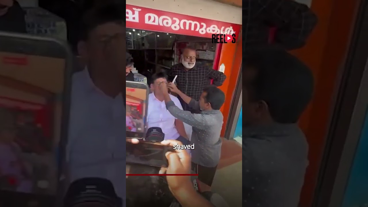 Kerala Poll Bet: LDF Worker Shaves Moustache After UDF Sweep in Pathanamthitta