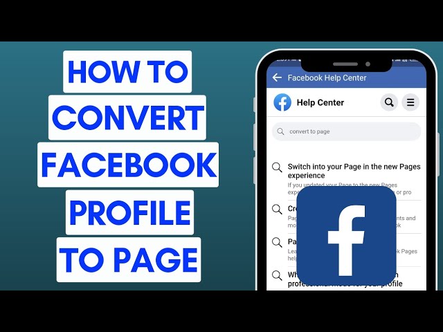 Convert Your Facebook Profile Into A Page 2024