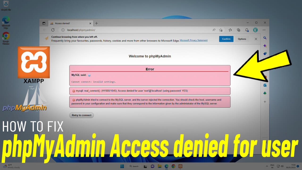 1045 access denied for user root