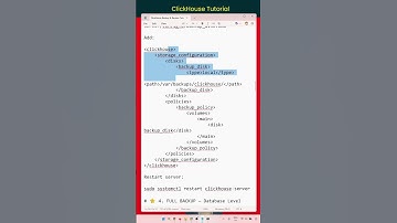 ClickHouse Backup & Restore Tutorial 🔥 Gegevensexport, snapshot en incrementele back-uphandleidin...