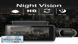 1080P Dual Lens Car Dvr Dash Cam Video Recorder G Sensor Front Review