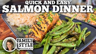 Easy Salmon Dinner on the Blackstone Griddle