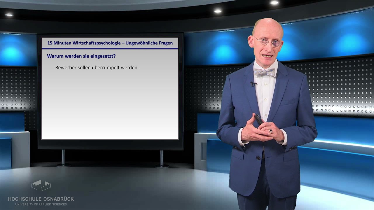 058: Ungewöhnliche Fragen im Einstellungsinterview '15 Minuten Wirtschaftspsychologie' Prof. Kanning