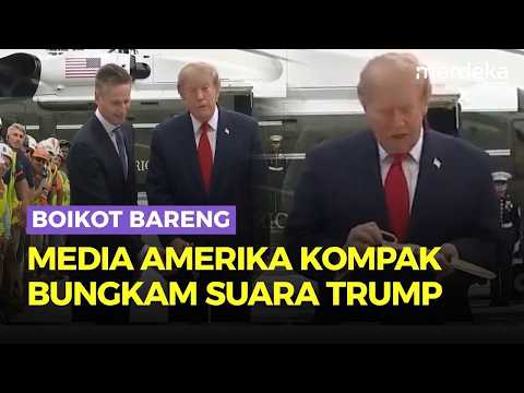 Media Amerika Kompak Boikot Presiden Trump, Cuma Tayangkan Gambar Tanpa Ada Suara