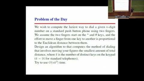 Lecture 22 - Applications of Dynamic Programming