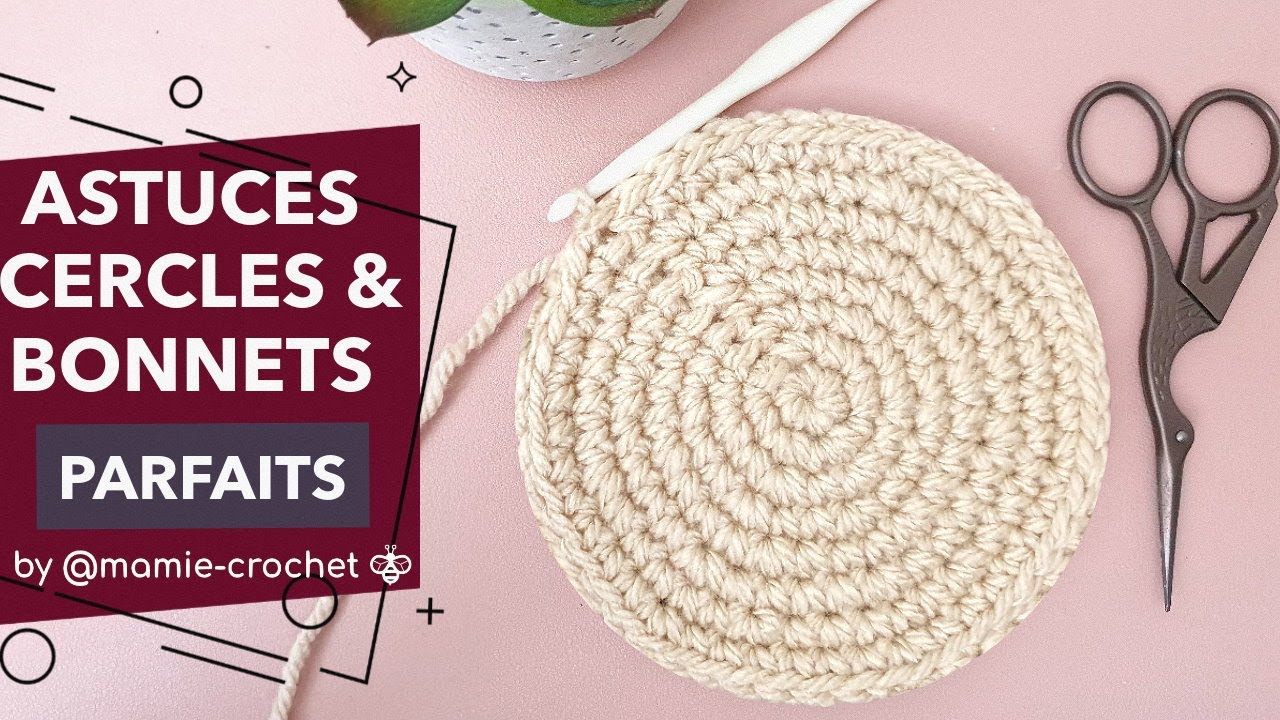 Comment faire UN CERCLE ET BONNET CHAPEAU PARFAIT AU CROCHET TUTO pas a pas facile  #mamiecrochet