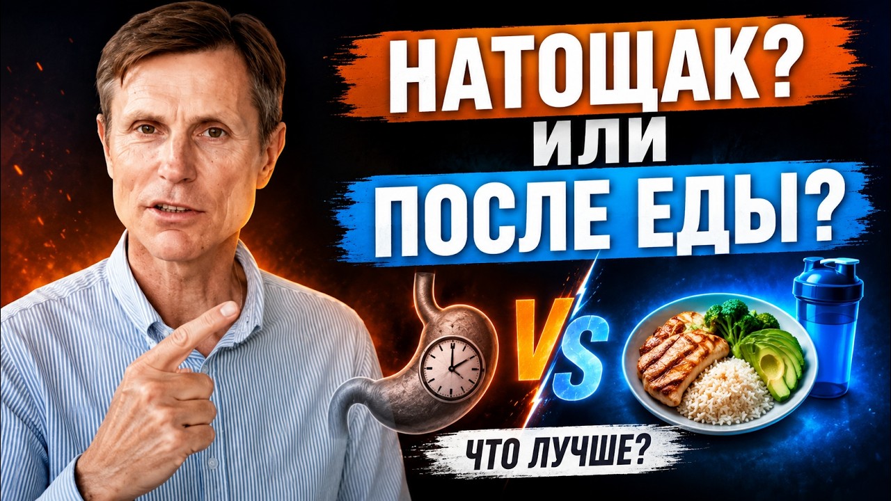 Тренировки натощак или после еды? Что лучше и для чего.… — Transcript