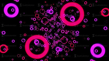 Glowing pink circles motion graphics background, seamless loop. Animation. 3D abstract rings flowing