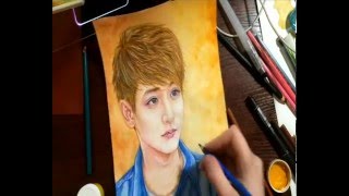 ( Watercolor Painting) Speed Drawing of Lee Soo Hyuk ( 이수혁 ) PART 2